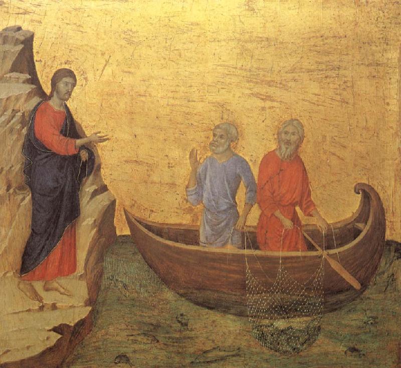 Duccio, Jesus call larjungarna Peter and Andreas, unknow artist